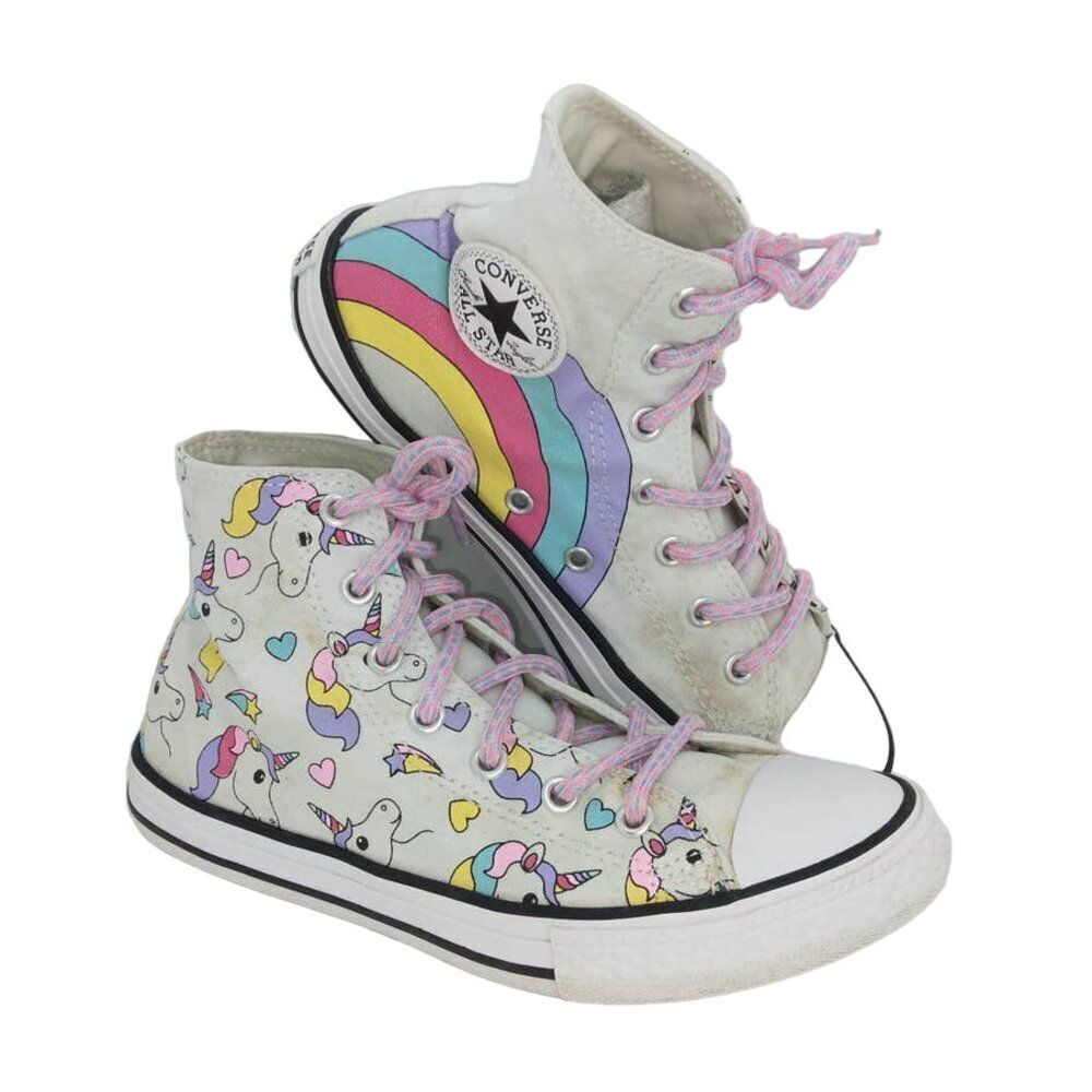 Converse Chuck Taylor Girls Unicorn Hi Top Multi Color Sneakers - sz. 3
